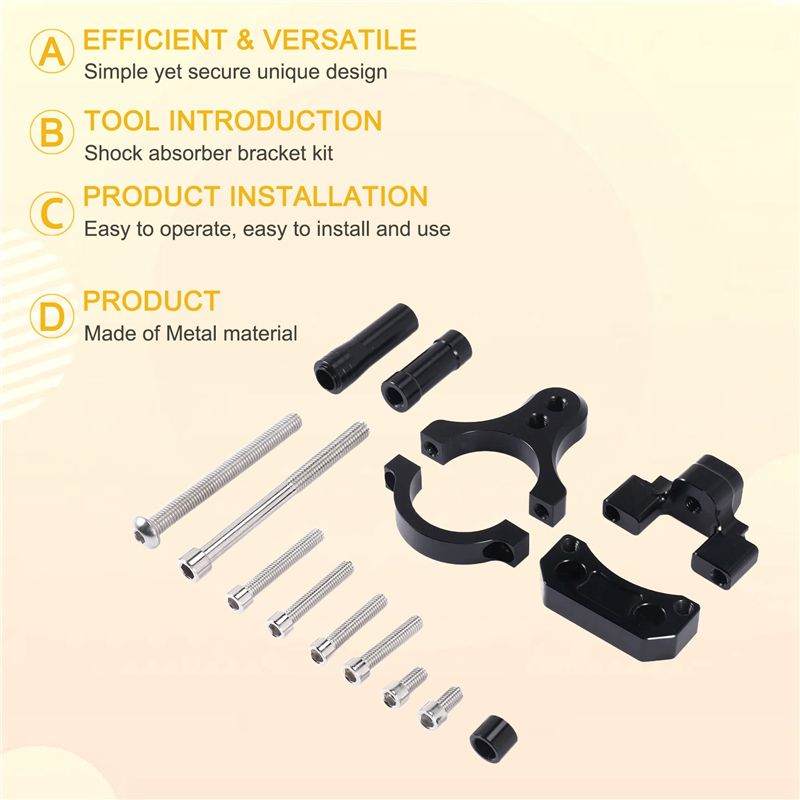 DHBH Cnc Motorcycle Damper Ste - Steering Damper Stabilizer Kit Cnc 评论和价格